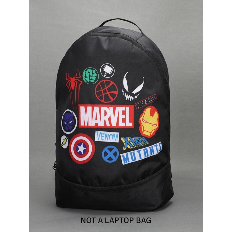 Bewakoof Unisex Black & Red Graphic Printed Backpack