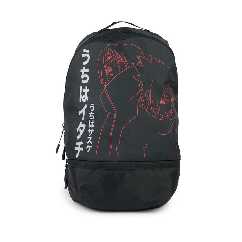 Bewakoof Unisex Official Naruto Merchandise Black Not Enough Hate Printed Backpack
