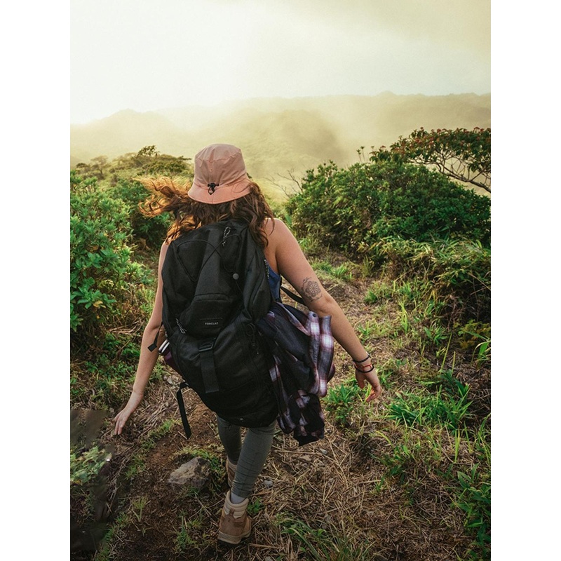 Decathlon Forclaz Unisex Black Backpack With Compression Straps