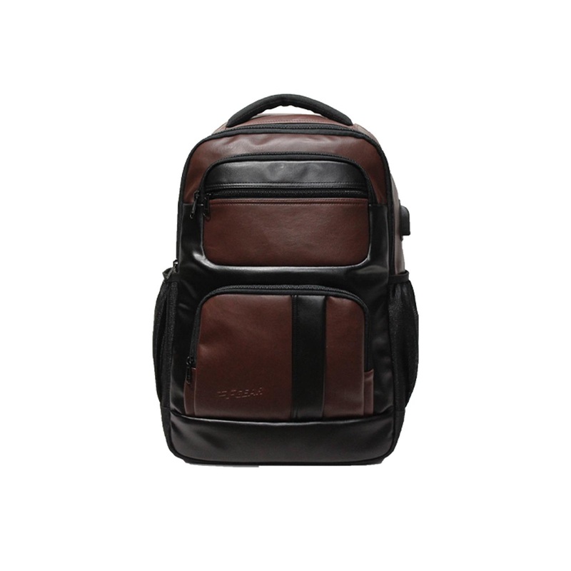 F Gear Unisex Brown & Black Solid Backpack