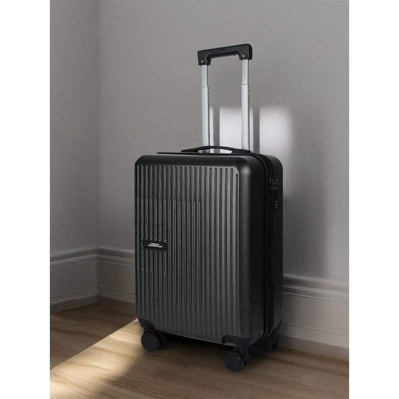 French Connection Glanza Q10 100% PC 8 Wheel Hard Cabin Trolley Suitcase – 20 inch – 44L