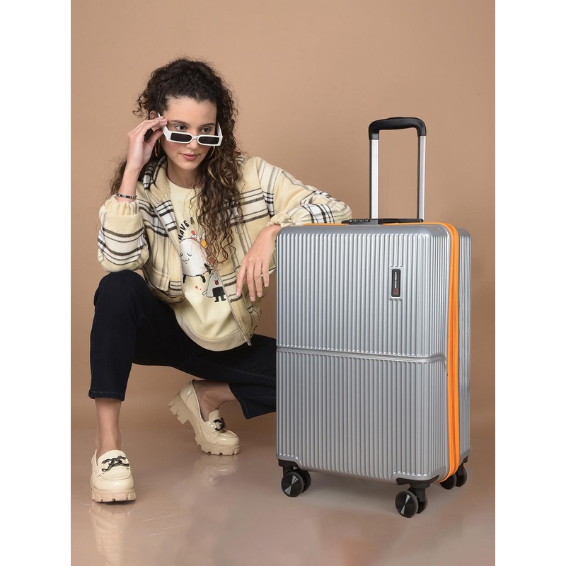 MOVE-MEANT Glide Hard-Sided Compression Straps Cabin Trolley Bag