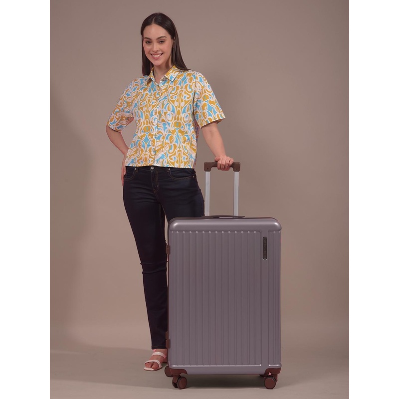 MOVE-MEANT TRAVEL FUN Textured Hard-Sided Medium Trolley Bag