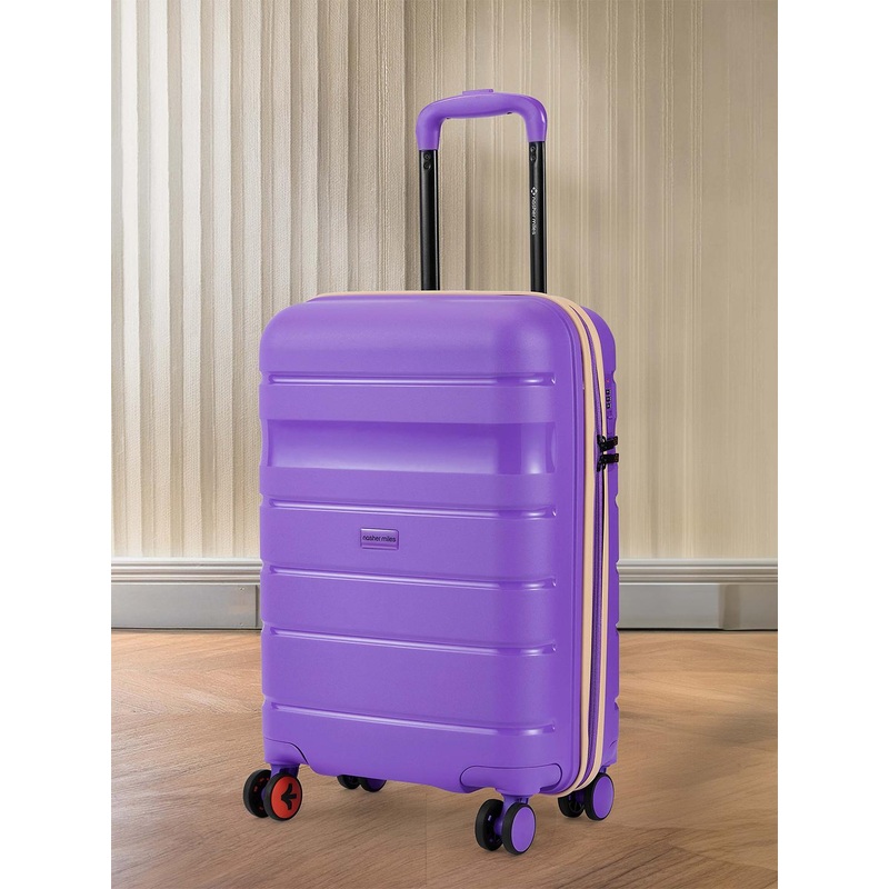 Nasher Miles Jupiter Hard-Sided Polypropylene Cabin Purple Trolley Bag – 20 Inch (55 cm)