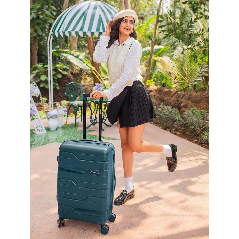 Nasher Miles Paris Polypropylene Large Green Trolley Bag – 28 Inch (75 cm)
