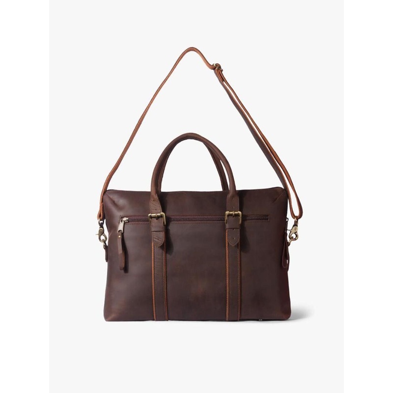 the leather warehouse Unisex Leather Up to 14 inch Laptop Bag