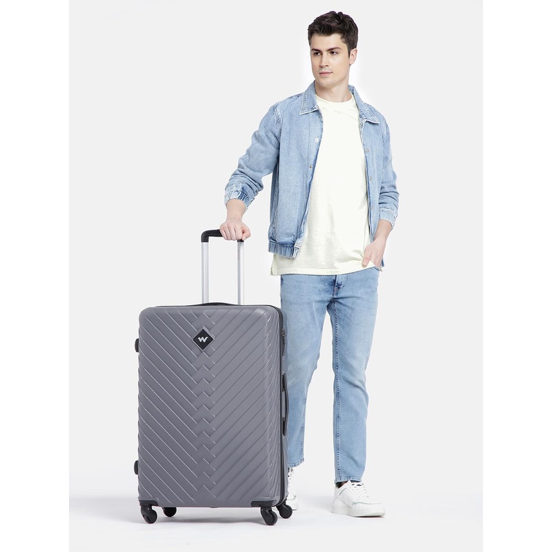 Wildcraft Citron Textured Hard  Sided Large Trolley Suitcase