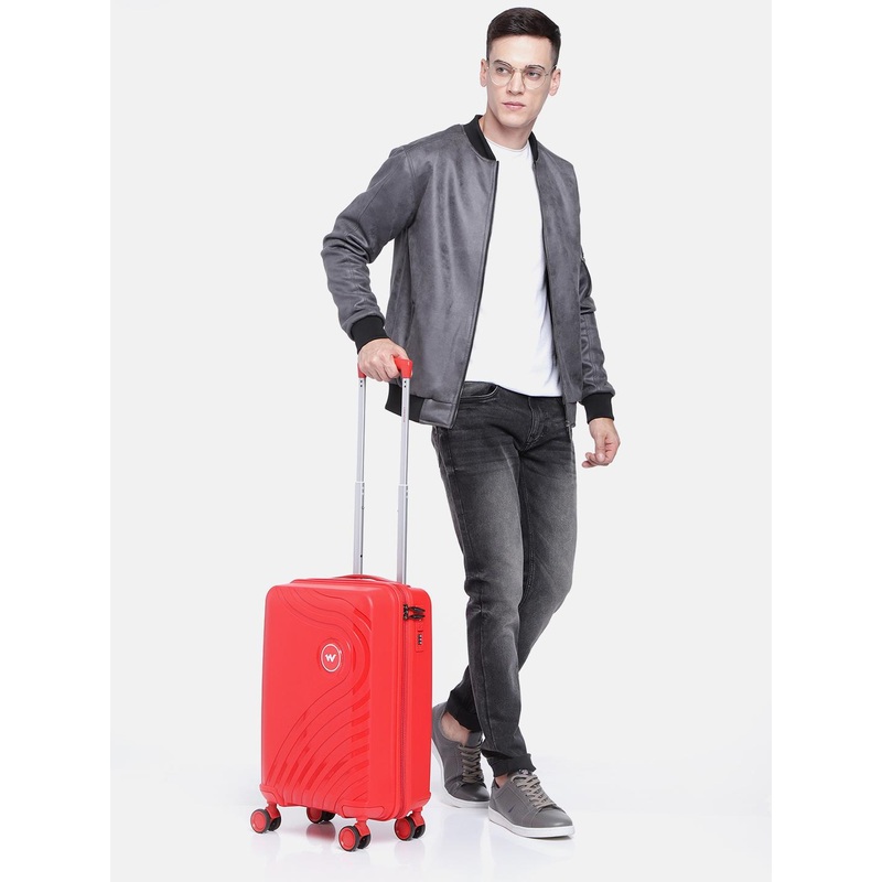 Wildcraft Red Textured Onyx Cabin Trolley Suitcase