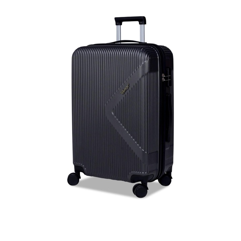 ACEPACK Carbon Unisex Textured Hard-Sided Trolley Bag