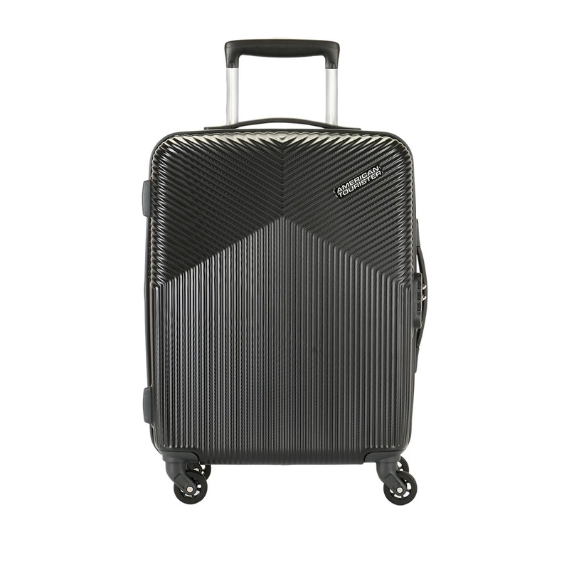 AMERICAN TOURISTER GEORGIA Self-Striped Hard Sided Large Trolley Suitcase
