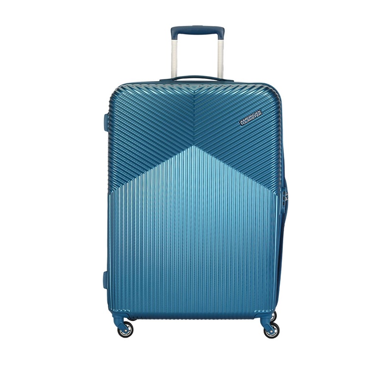 AMERICAN TOURISTER GEORGIA Self-Striped Hard Sided Medium Trolley Suitcase