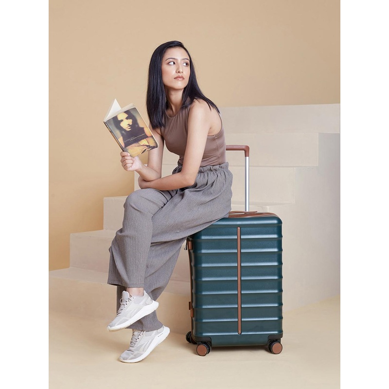 Assembly Odyssey Green Premium Lightweight Trolley Bag 24 Inches