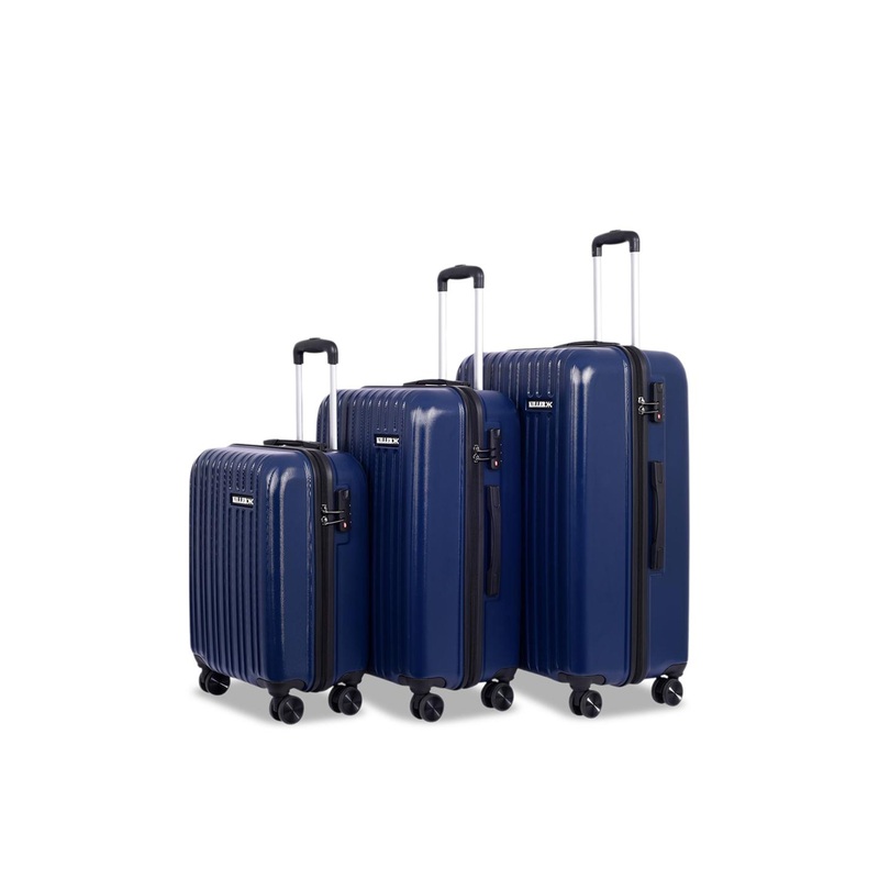 Killer Unisex Set Of 3 Textured Hard-Sided Trolley Bag