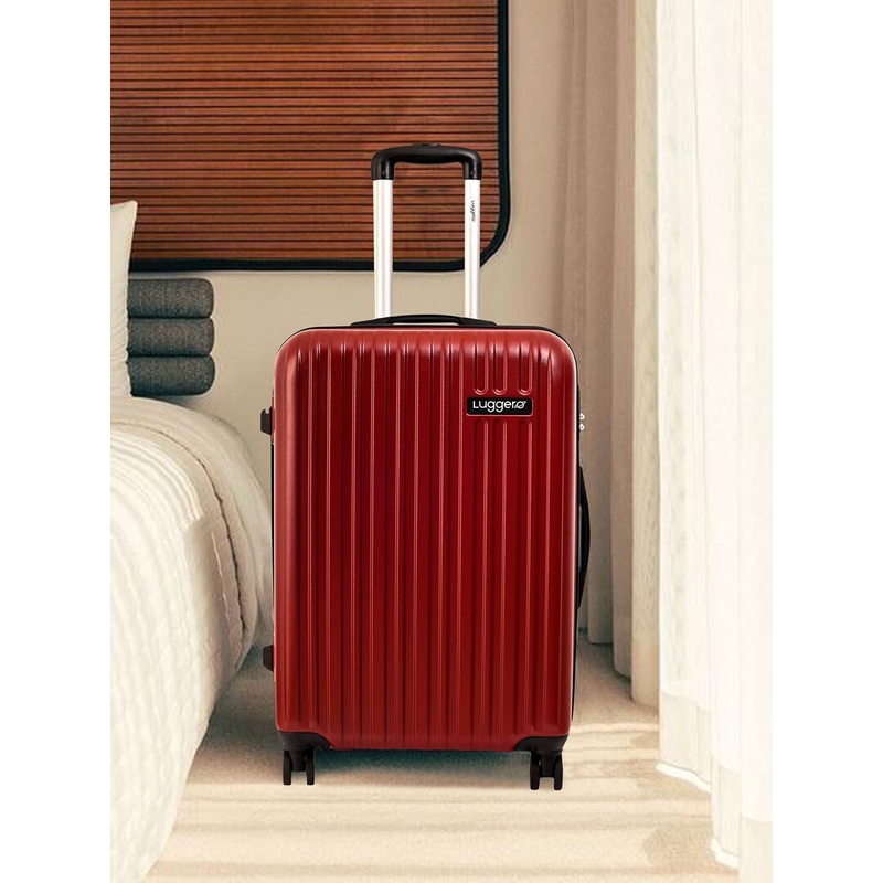 Luggero 360-Degree Rotation Hard Sided Medium Trolley Bag