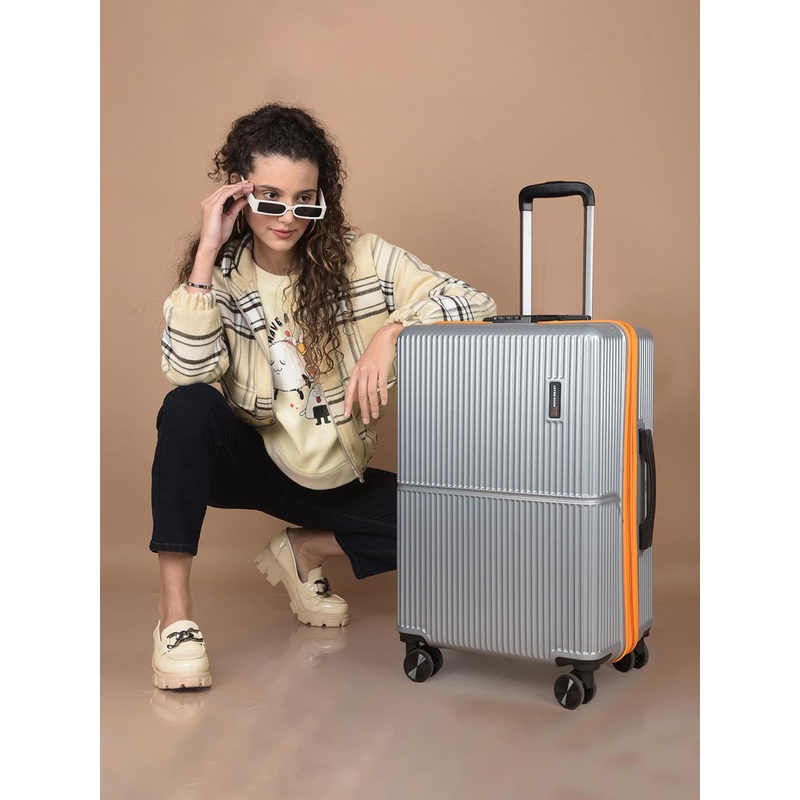 MOVE-MEANT Glide Hard-Sided Compression Straps Medium Trolley Bag