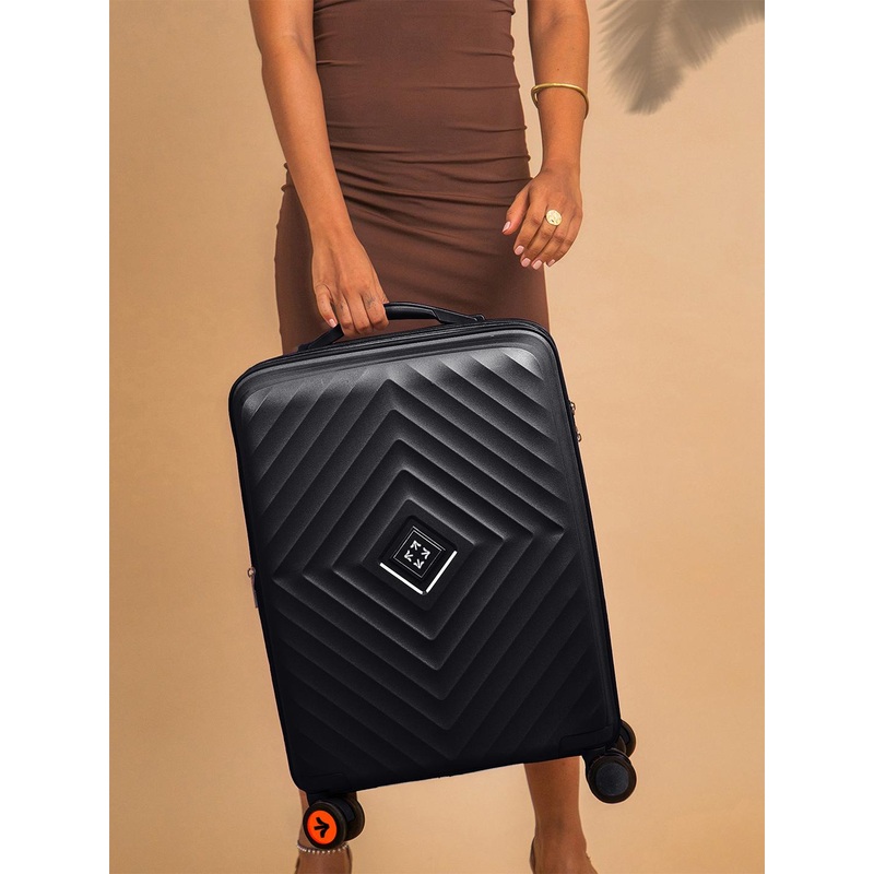 Nasher Miles Antwerp Polypropylene Cabin Black Trolley Bag – 20Inch 55cm