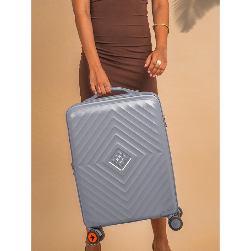 Nasher Miles Antwerp Polypropylene Cabin Grey Trolley Bag – 20Inch 55cm