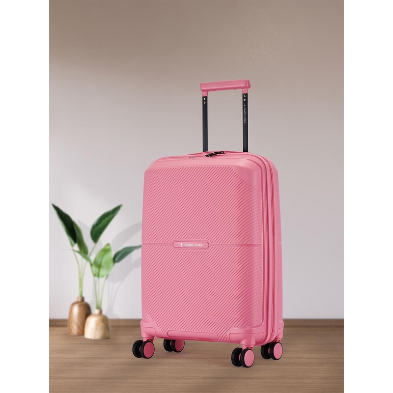 Nasher Miles Hawaii Polypropylene TSA Lock Cabin Pink Trolley Bag – 20 Inch (55 cm)