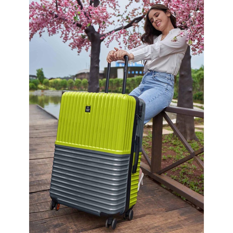 Nasher Miles Istanbul Hard-Side ABS and PC Large LimeGreen Olive Trolley Bag – 28Inch 75cm