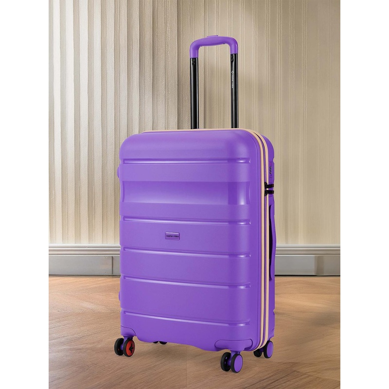 Nasher Miles Jupiter Hard-Sided Polypropylene Medium Purple Trolley Bag – 24 Inch (65 cm)