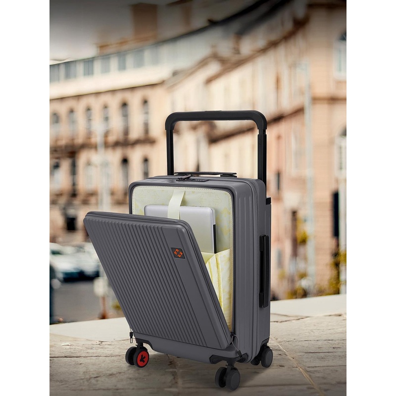 Nasher Miles Silicon Valley Hard-Sided Polypropylene Cabin Grey Trolley Bag – 20Inch 55cm