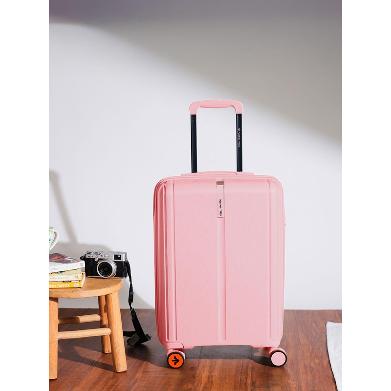 Nasher Miles The Line Polypropylene Cabin Pink Trolley Bag – 20 inch (55cm)