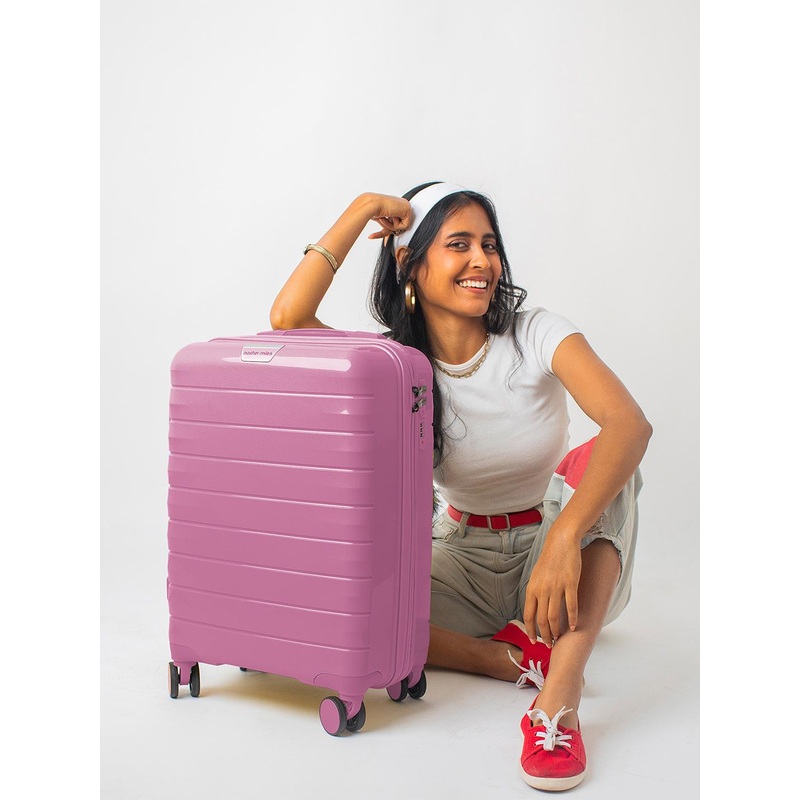 Nasher Miles Vienna Polypropylene Cabin Pink Trolley Bag – 20 Inch (55 cm)