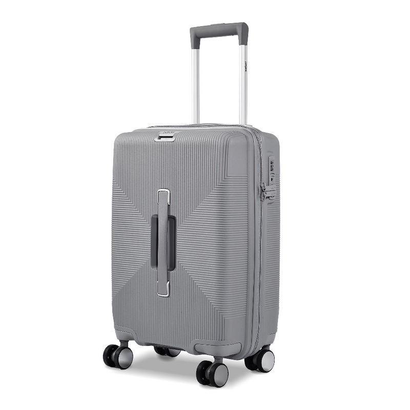 Safari Select Trunk Grey Huge Capacity with TSA Lock Polycarbonate Trolley Bag 55 Cm