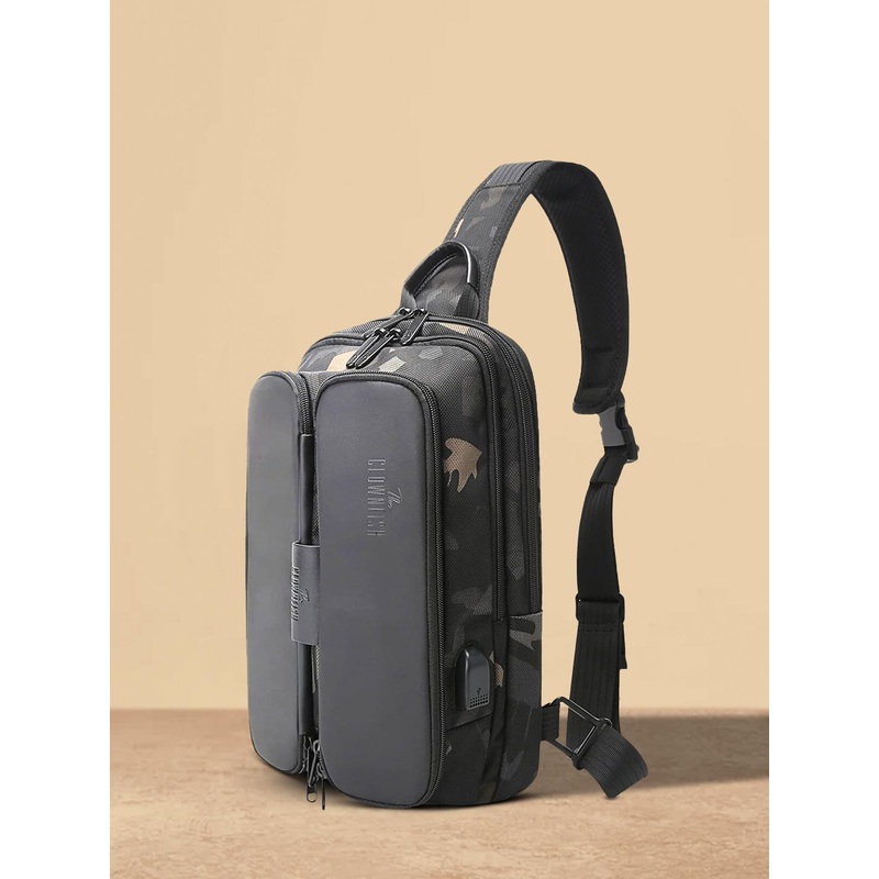 THE CLOWNFISH Black Single Shoulder Waterproof Antitheft Crossbody Bag