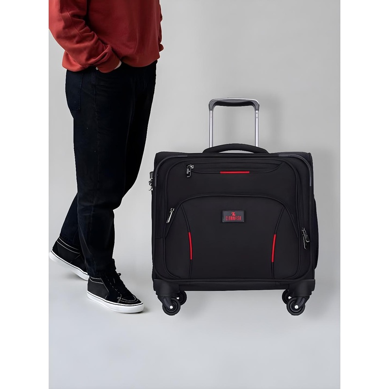 THE CLOWNFISH Trailblazer Soft-Sided Cabin Laptop Ipad Trolley Suitcase