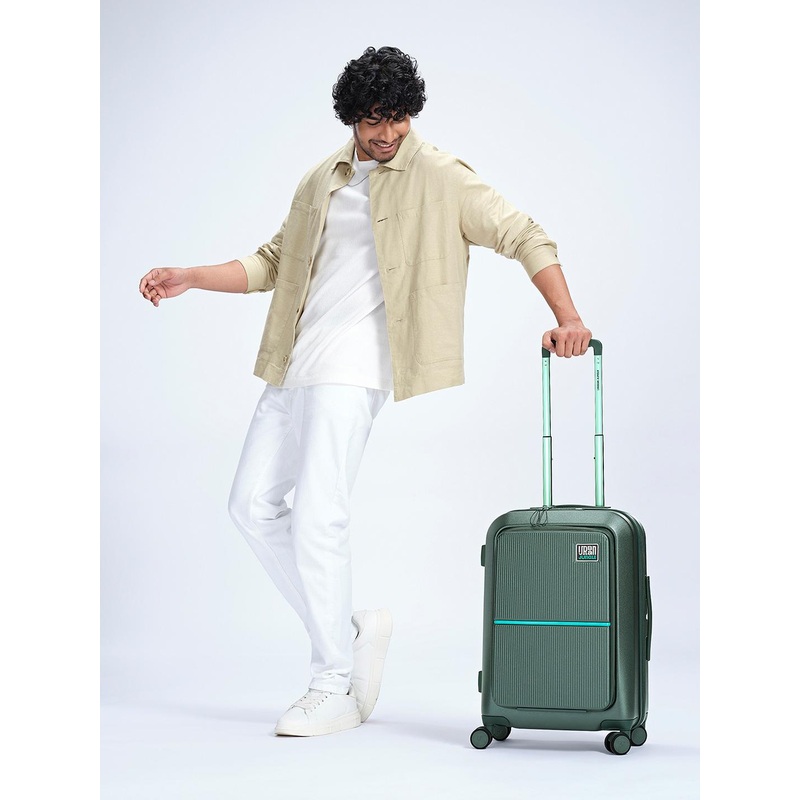 Urban Jungle By Safari Hardside Cabin Front Open Laptop Trolley Suitcase