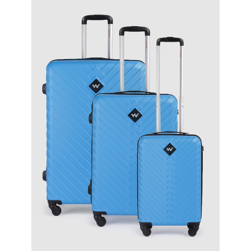 Wildcraft Set of  3 Citron Trolley Suitcases – Cabin, Medium & Large