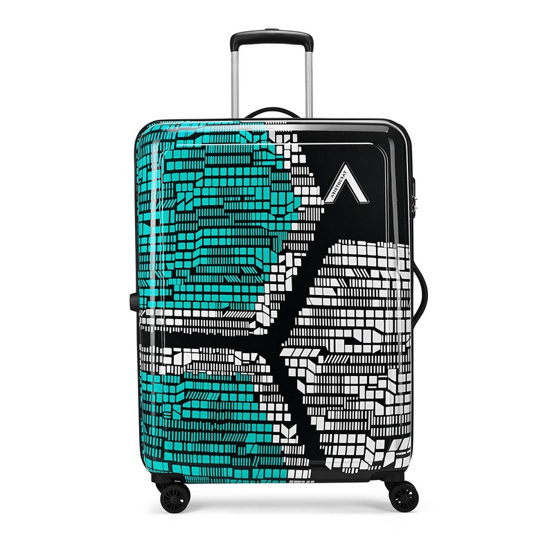 Aristocrat Bruce Blue Large Hard Luggage 73cm Check-in Trolley 8-Wheel & Combination Lock