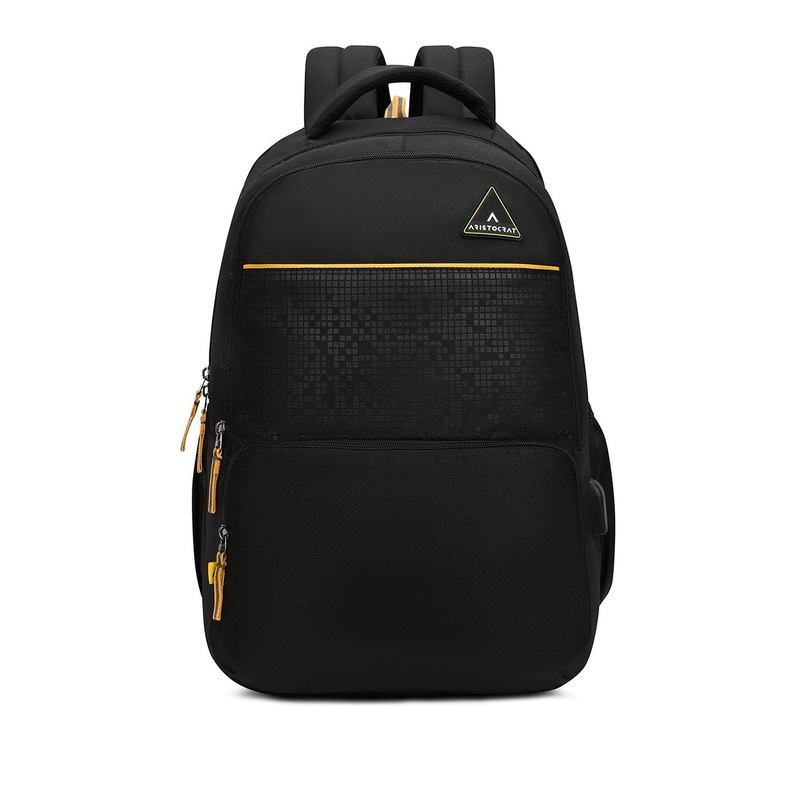 Aristocrat Unisex Black Knockout Plus 17 Inch Compatible Laptop Backpack- 35L