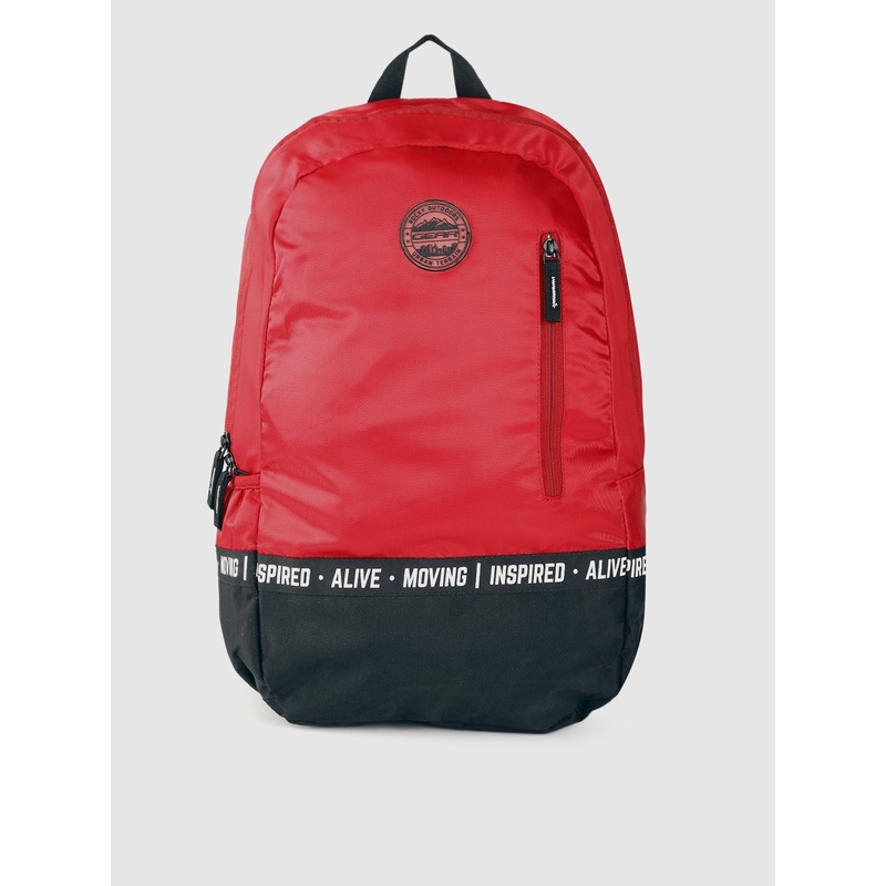 Gear Unisex Red & Black Colourblocked 18 Inch Laptop Backpack