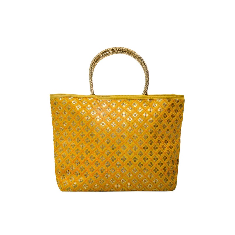 Kuber Industries Embellished Structured Handheld Bag