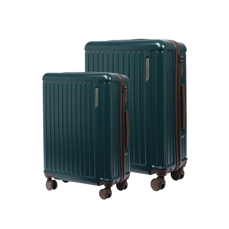 MOVE-MEANT Unisex Set Of 2 Textured Hard-Sided Trolley Bags