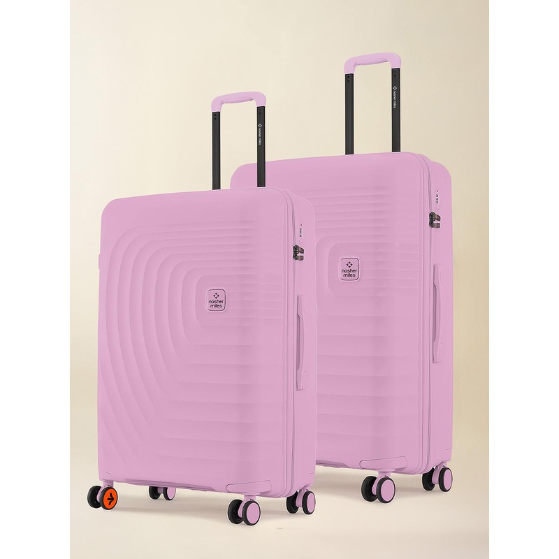 Nasher Miles Boston Polypropylene Medium-Large Pink Trolley Bags (65-75 cm)