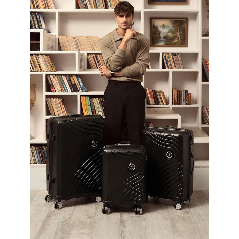 SWISS MILITARY Set Of 3 Hard-Sided Large & medium, Cabin Trolley Bag