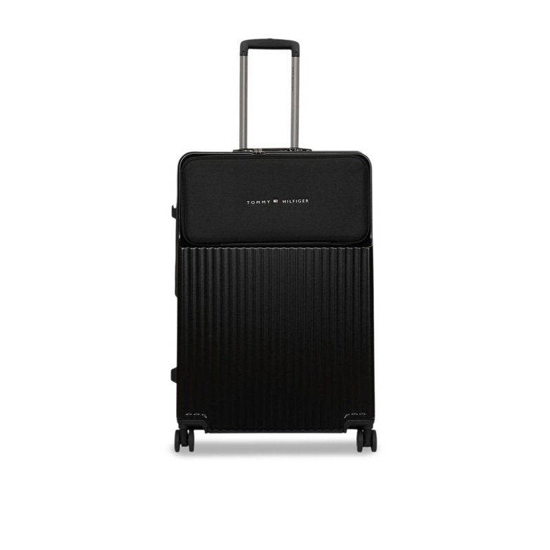 Tommy Hilfiger Unisex Pittsburg Textured Hard-Sided Large Trolley Bag