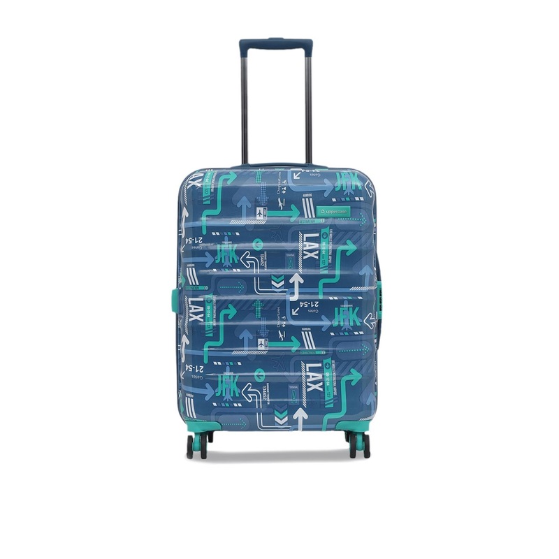uppercase JFK Printed Hard-Sided Medium Trolley Bag