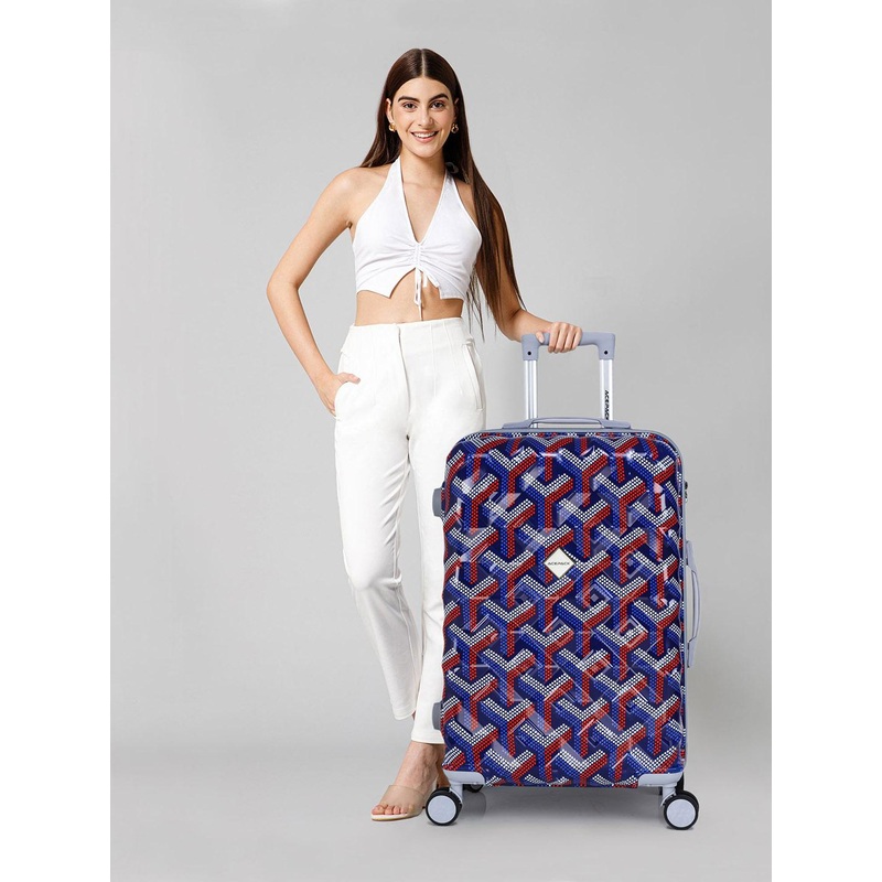 ACEPACK Unisex Rizz Printed Hard-Sided Large Trolley Bag