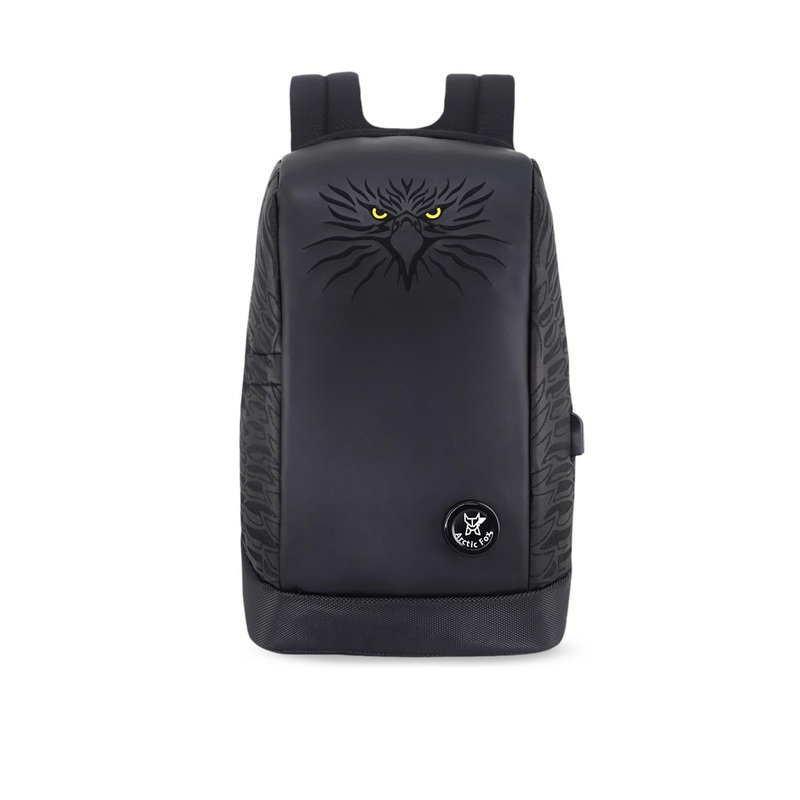 Arctic Fox Unisex Black Solid Laptop Bag
