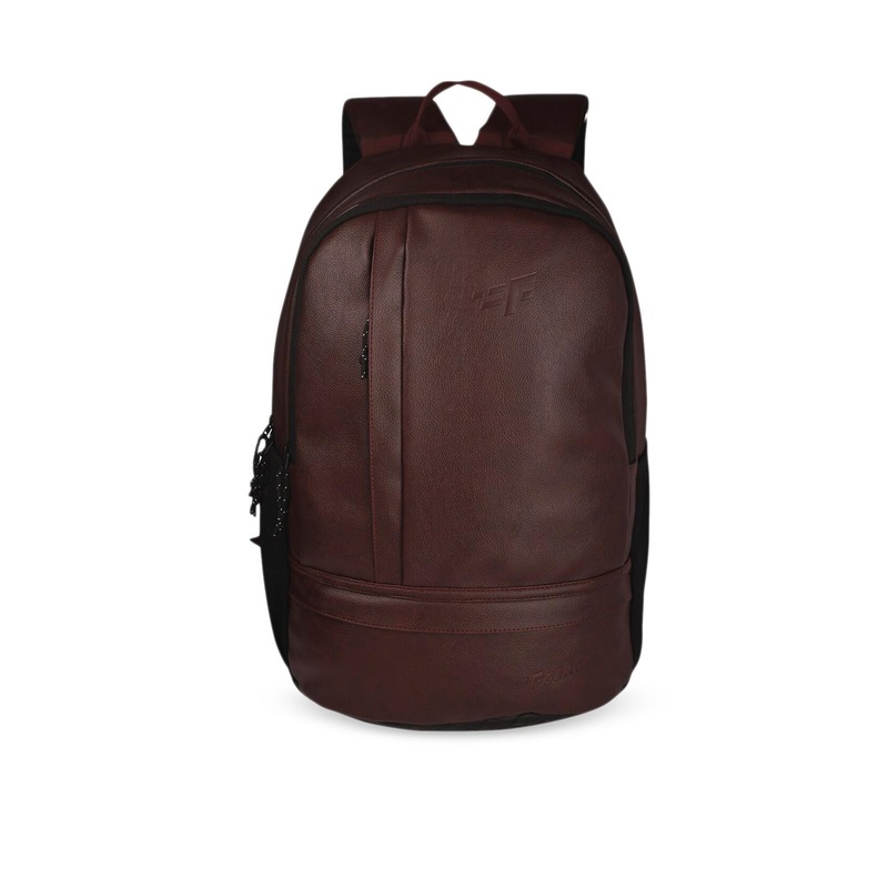 F Gear Unisex Brown Textured Backpack