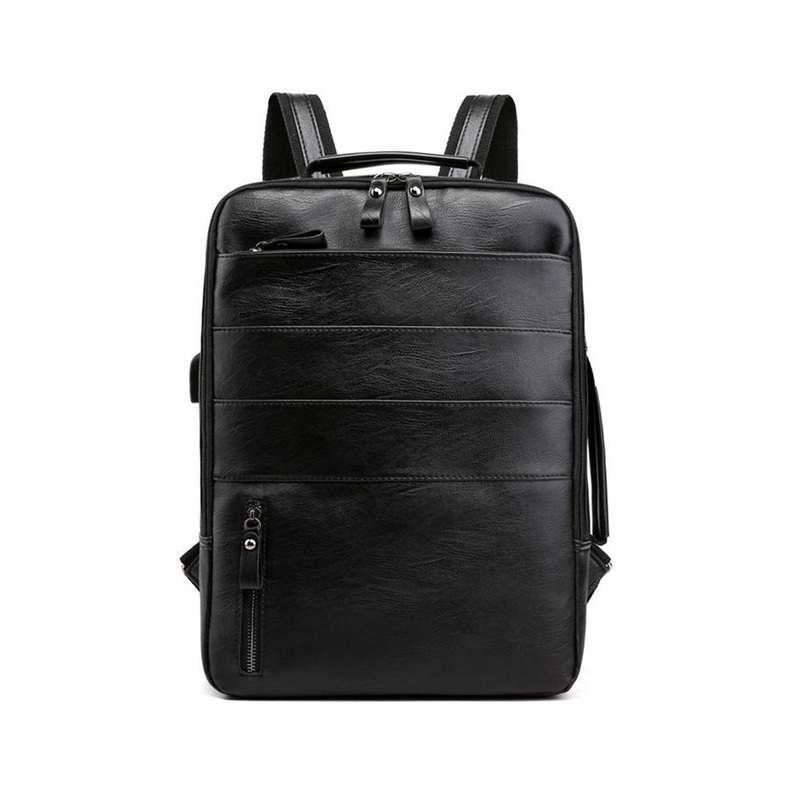 Mast & Harbour Men Solid Padded Backpack with USB Charging Port
