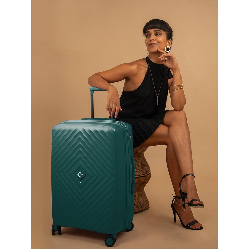 Nasher Miles Antwerp Polypropylene Large Dark Green Trolley Bag – 28Inch 75cm