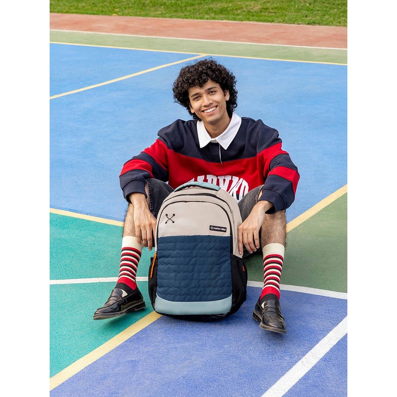 Nasher Miles Coding Laptop Backpack 31 Liters Polyester with Raincover (Grey Green)