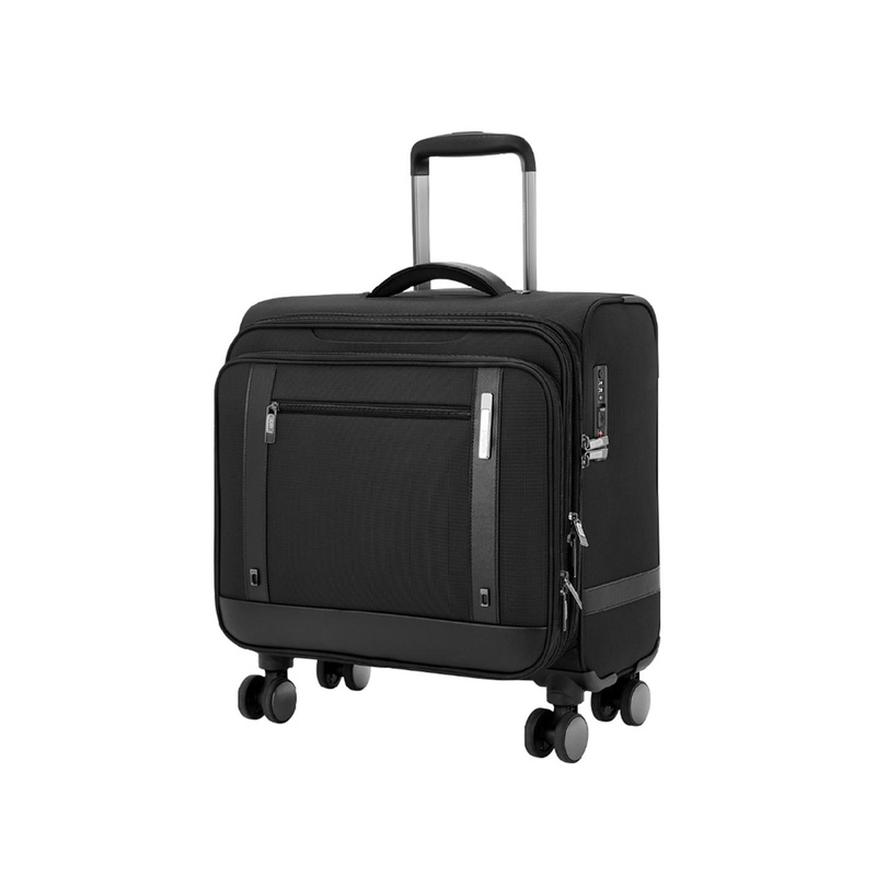 Safari Select Falcon Black Overnighter with Laptop Compartment  and TSA Lock Trolley Bag