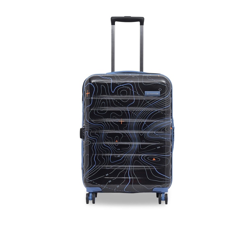 uppercase Printed Hard Sided Medium Trolley Suitcase