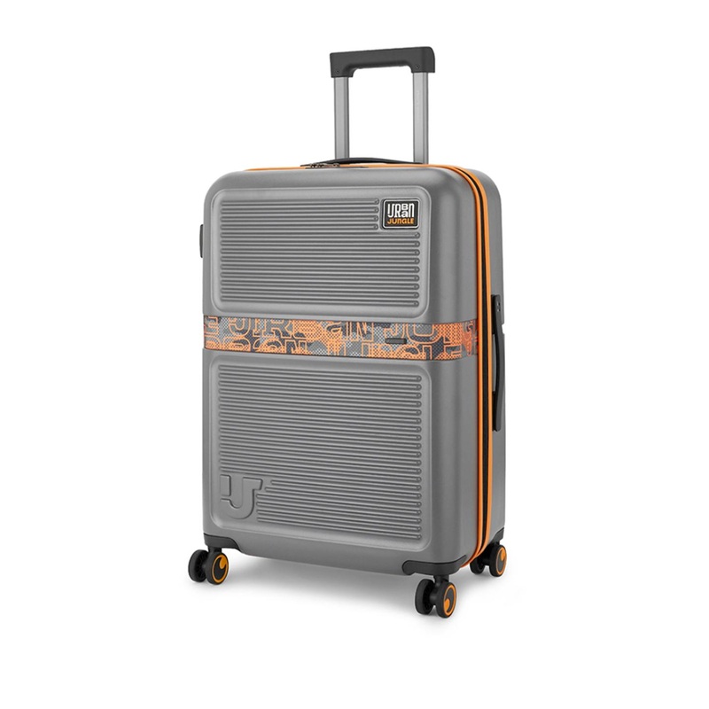 Urban Jungle By Safari Ash Grey Hardside Trolley Medium Polycarbonate Suitcase
